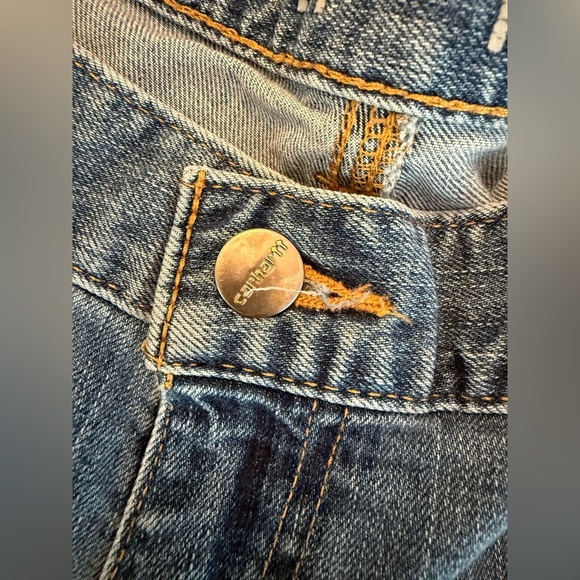 Carhartt Jeans Mens Size 42 x 30 Blue Medium Wash Denim Relaxed Fit - Picture 9 of 11